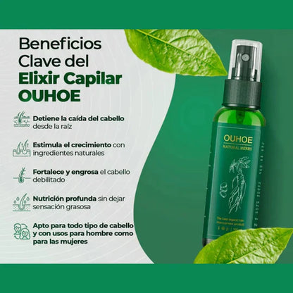 Ouhoe™ Elixir Capilar, recuperar el crecimiento natural, detener la caída (tamaño XL 100ml)